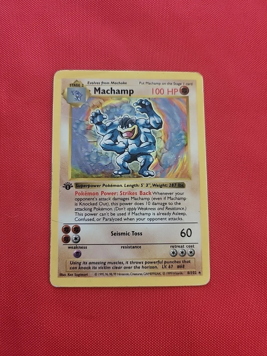 Machamp Pokémon TCG Shadowless Individual Collectible Card Game