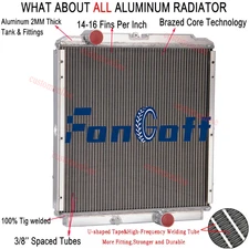 Aluminum 2 Core Radiator For Mitsubishi Fuso FE FG FH Truck 3.9L 5.9L 1997-2004