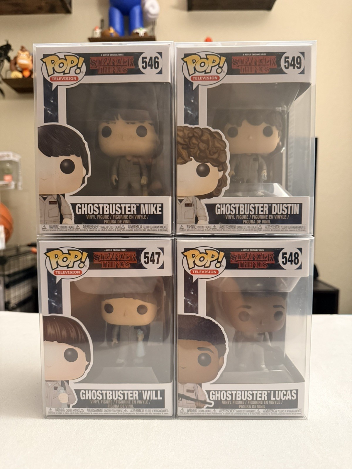Funko Pop! Stranger Things Ghostbuster Costume Set Of 4 Dustin Will Mike Lucas