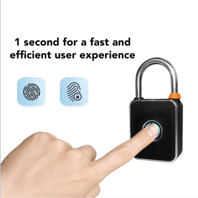 Fingerprint Padlock IP65 Waterproof Keyless Biometric Thumbprint Lock Smart Fit