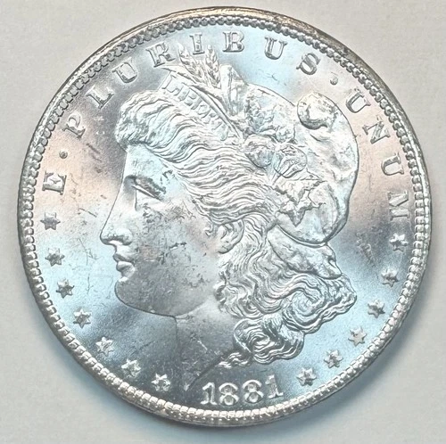 1881 CC MORGAN SILVER DOLLAR! CARSON CITY! GEMBU+++ NR #G64790