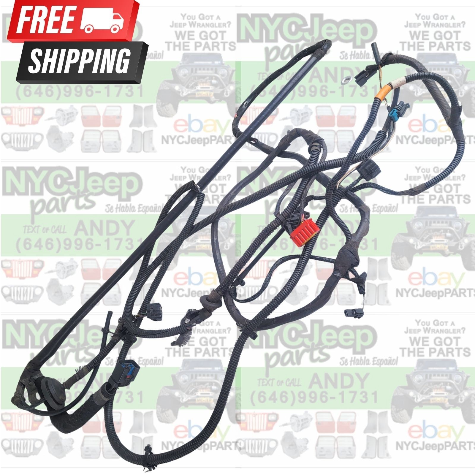 Jeep Wrangler TJ 98-02 Hard Top Body Wire Harness Tail Light Tub (No Sound Bar)
