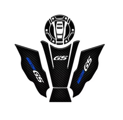 BMW F850GS F 850 GS Tankpad Tankdeckel Aufkleber Set Carbon Schwarz Blau Weiß