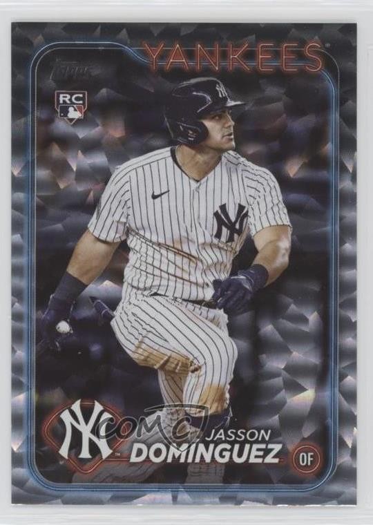 2024 Topps Series 1 Silver Crackle Foil Jasson Dominguez #60 Rookie RC 1bi0
