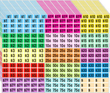 Garage Sale Price Stickers, 1/2" X 3/4", 2025 Pcs Rectangle Labels