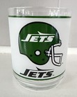 NFL New York Jets 1980's Vintage 12 oz. Mobil Gas Frosted Glass — photo 1