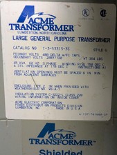 Acme 45kVA Transformer 480V Delta to 208Y/120V 3 Phase T-3-53313-3S Type 2