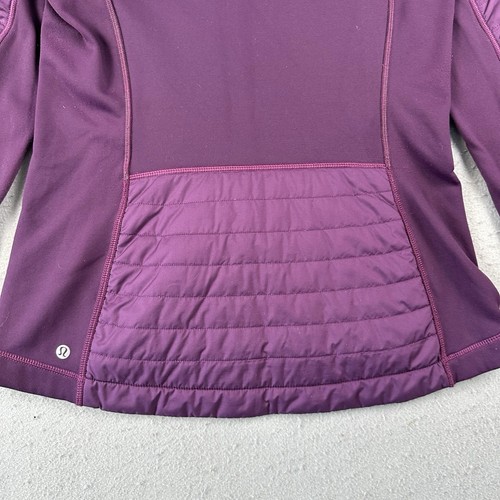 Lululemon First Mile Jacket Women’s 8 Purple Full Zip Insulated Hooded Athletic  - Picture 20 of 22