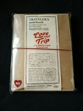 Traveler's Company. Love and Trip Red Notebook Passport Size Limited FS JP NEW