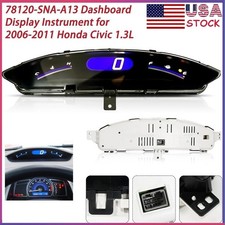 For 2006 -2011 Honda Civic Sedan Speedometer Upper Dash Display Gauge Instrument