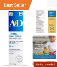 Soothing Baby Diaper Rash Treatment Cream - Zinc Oxide Dimethicone, 4 Oz