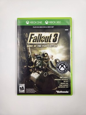 Fallout 3 Game of the Year Edition Xbox 360 One X Complete CIB