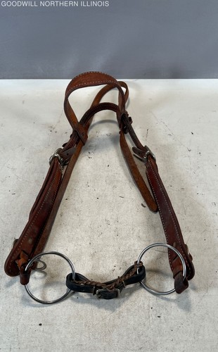 Vintage Brown Leather Horse Halter Bridle Equestrian