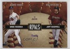 2004 Donruss Leather & Lumber Rivals 636/2499 Greg Maddux Jeff Bagwell HOF 1o4y