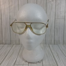 Vintage AO American Optical Aviator 140 Z87 Safety Glasses Gold Metal