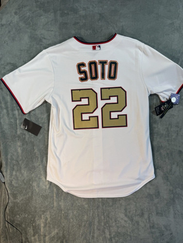 Washington Nationals Juan Soto #22 White Embroidered Jersey Men’s S-3XL