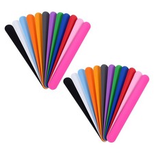 24 Pcs Slap Bands Diy Bracelets Silicone Clapping Snap for Birthday