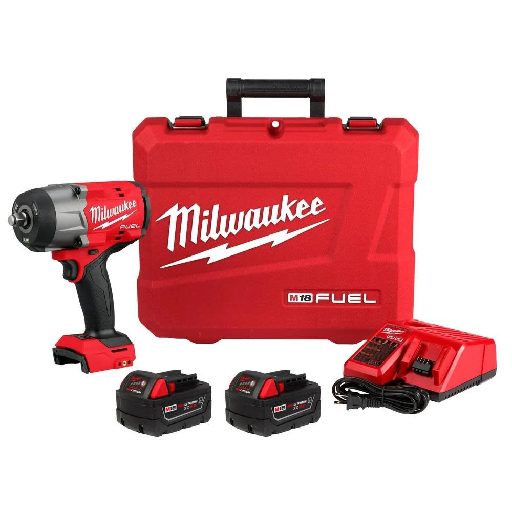 Ударный ключ Milwaukee M18 Fuel 12 дюйма с высоким крутящим моментом и комплектом фрикционных колец 100490₽