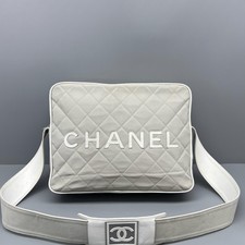 Chanel Grey Canvas Sport Single Shoulder Bag Casual Vintage Daily Crossbody