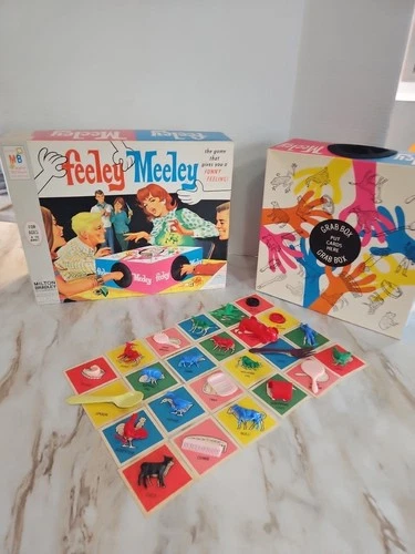 100% Complete VTG 1967 Feeley Meeley Board Game Milton Bradley #4770 w/ Box