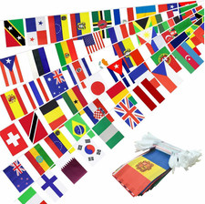 226 Countries International World String Flags Banner Set Small Mini All Countri