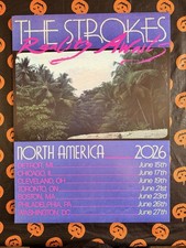 The Strokes Reality Awaits Tour 2026 VIP Poster Official 18x24&rdquo;