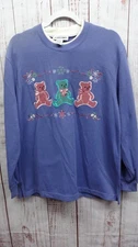 Alfred Dunner Vintage Sweater Large  Embroidered Bear Grandma 90’s Feminine