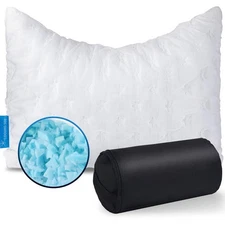 KUCEY Cooling Side Sleeper Pillow for Neck and Shoulder Pain, Luxury Shredded...