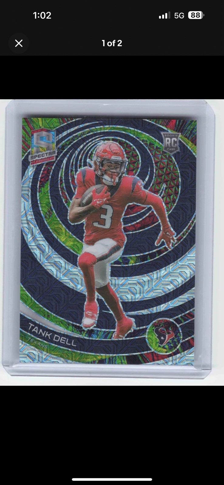 2023 Panini Spectra Rookies Tank Dell #153 Meta Prizm /25 (RC)