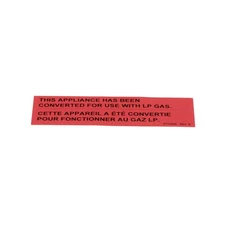 Pitco Label,Gas Notice Cvrsn Lp PP10426 - Genuine OEM Replacement Part