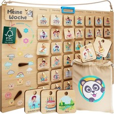 Holzspielzeug Wochenplaner für Kinder Tagesplan Routine Alltag Planer OFFENEBOX