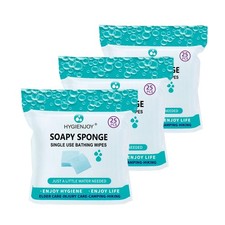 Skin Cleaning Wipe 75 Counts, 3 Packs - Rinse Free Bathing Sponge for Adult...