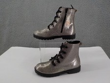 WONDER NATION CHILDRENS BOOT SZ 4 FLEXIBLE OUTSOLE NONMARKING SILVER SPARKLE NWT