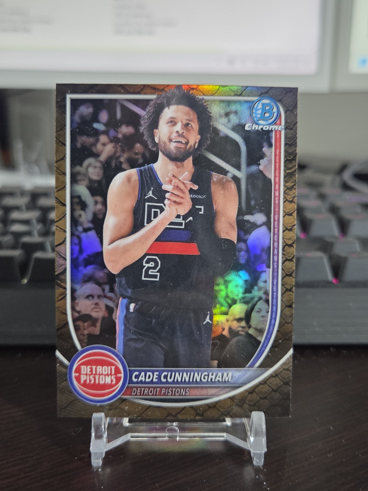 2025-26 Bowman Chrome Cade Cunningham Reptilian Refractor BCV-74 Detroit Pistons