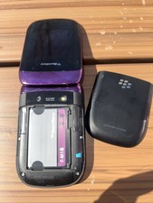 BlackBerry Style 9670 Flip Phone Purple Sprint Vintage QWERTY Smartphone Works