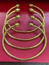 west indian sterling silver plated in gold  bangles never tarnish