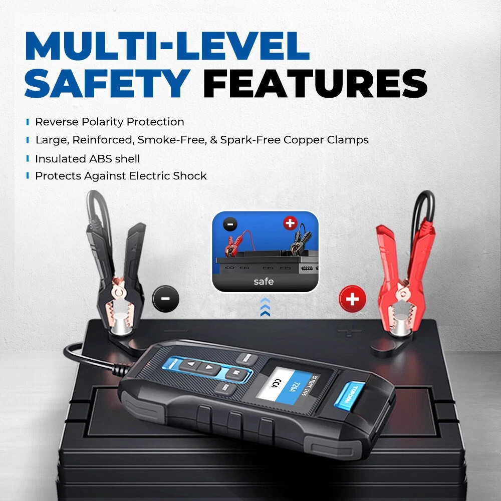 TOPDON Bt300p Tester Batteria Auto 12V Analizzatore Ricarica Digitale Stampante - Miniatura 3