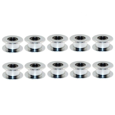 GT2 20 Toothless Bore 5mm Aluminum Timing Belt Idler Pulley for 6mm Width 3D