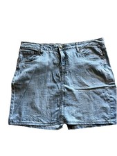 VTG Zana Di Womens Size 18 Blue Jean Denim Mini Skirt Y2k Grunge Boho Western