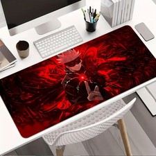 40 90cm1pc Anime-Style Large Mouse Pad - Non-Slip Rubber Base, Easy-Clean Desk M