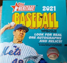 2021 Topps Heritage Sealed MEGA BOX! 138 Cards-Exclusive Chrome Blue Sparkles!🔥