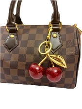 Cherry Bag Charm Red, Key Chain, Bag Charm, Fashion Charm, Purse Charm,