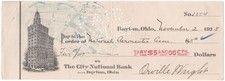 Orville Wright Check Signed - Made Payable to World's First Aviation Association