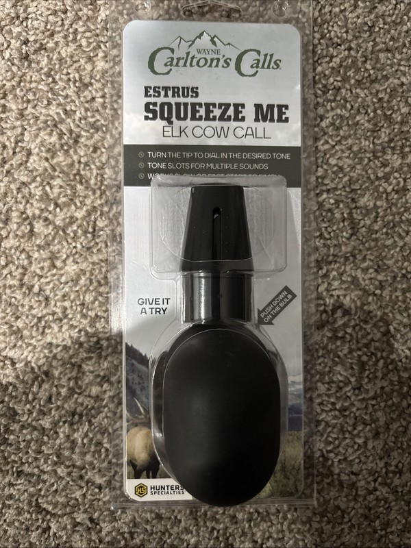 Wayne Carlton's Calls Estrus Squeeze Me Elk Cow Call Adjustable Tone
