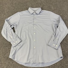 Mizzen Main Shirt Mens XL Blue Gingham Dress Long Sleeve American Made