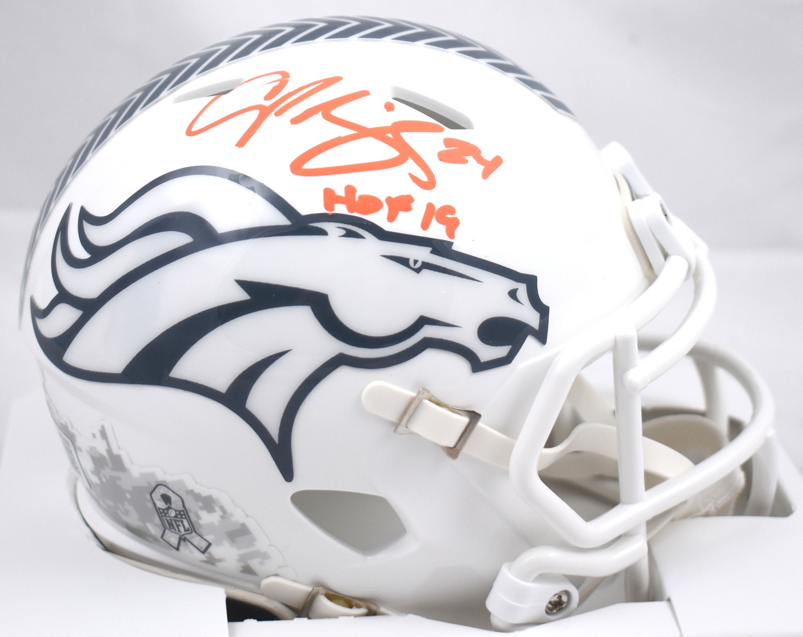 Champ Bailey Autographed Signed Denver Broncos Broncos Salute 2024 Speed Mini Helmet HOF - Beckett W Holo 