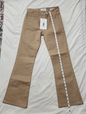 Frame le Crop Mini Boot Stretch Beige Denim Jeans Women Size 24 NEW