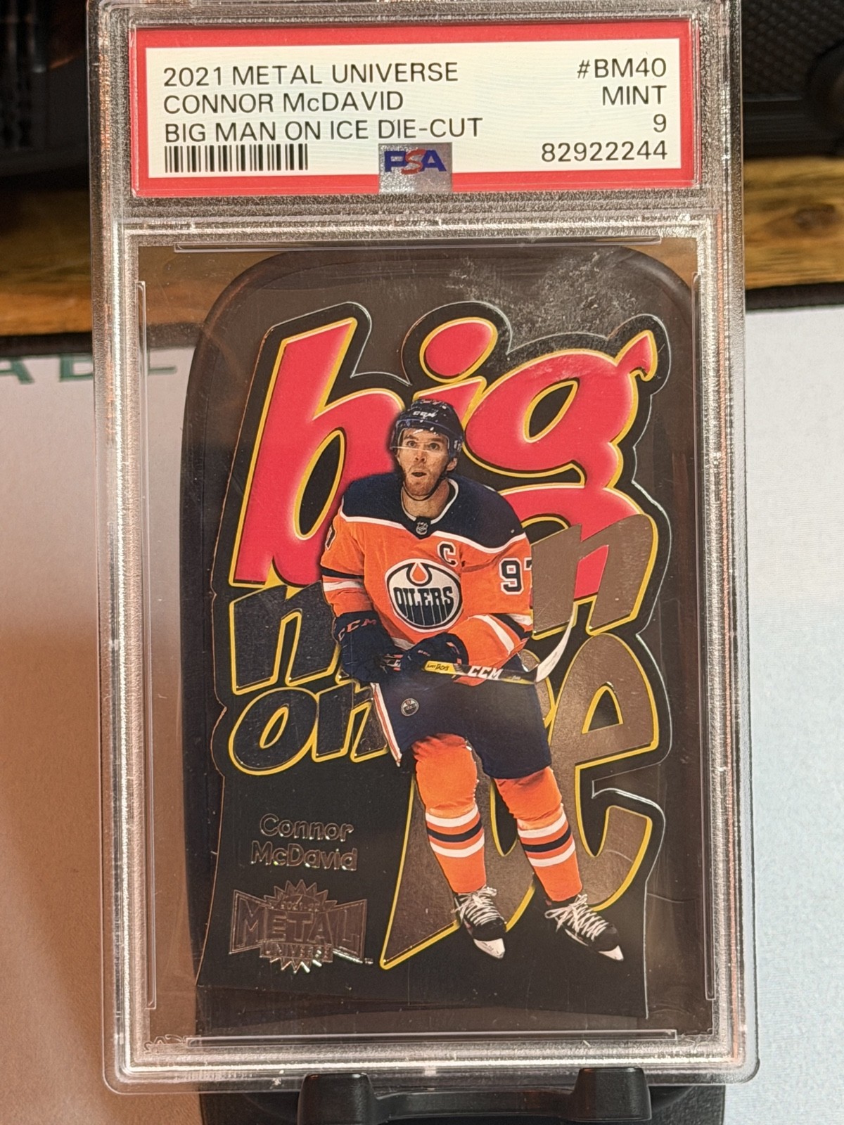 2021-22 Skybox Metal Universe - Big Man on Ice Connor McDavid #BM-40 PSA 9 view 1
