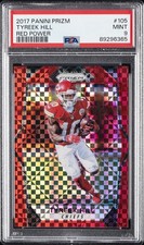 2017 PANINI PRIZM RED POWER #105 TYREEK HILL 40/49 PSA 9