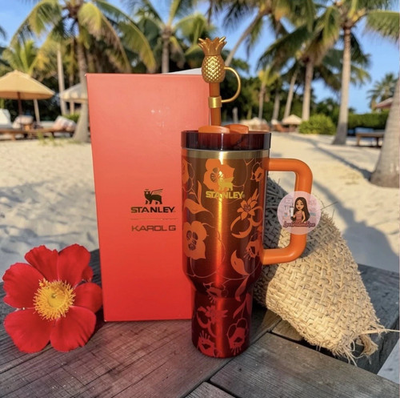 #ad The Stanley 1913 x KAROL G 40 oz Quencher H2.O FlowState Tumbler Limited Edition $80.00